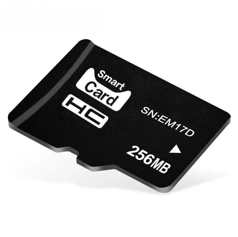 256MB TF memory card with a built-in mini speaker, shown with gift packaging.