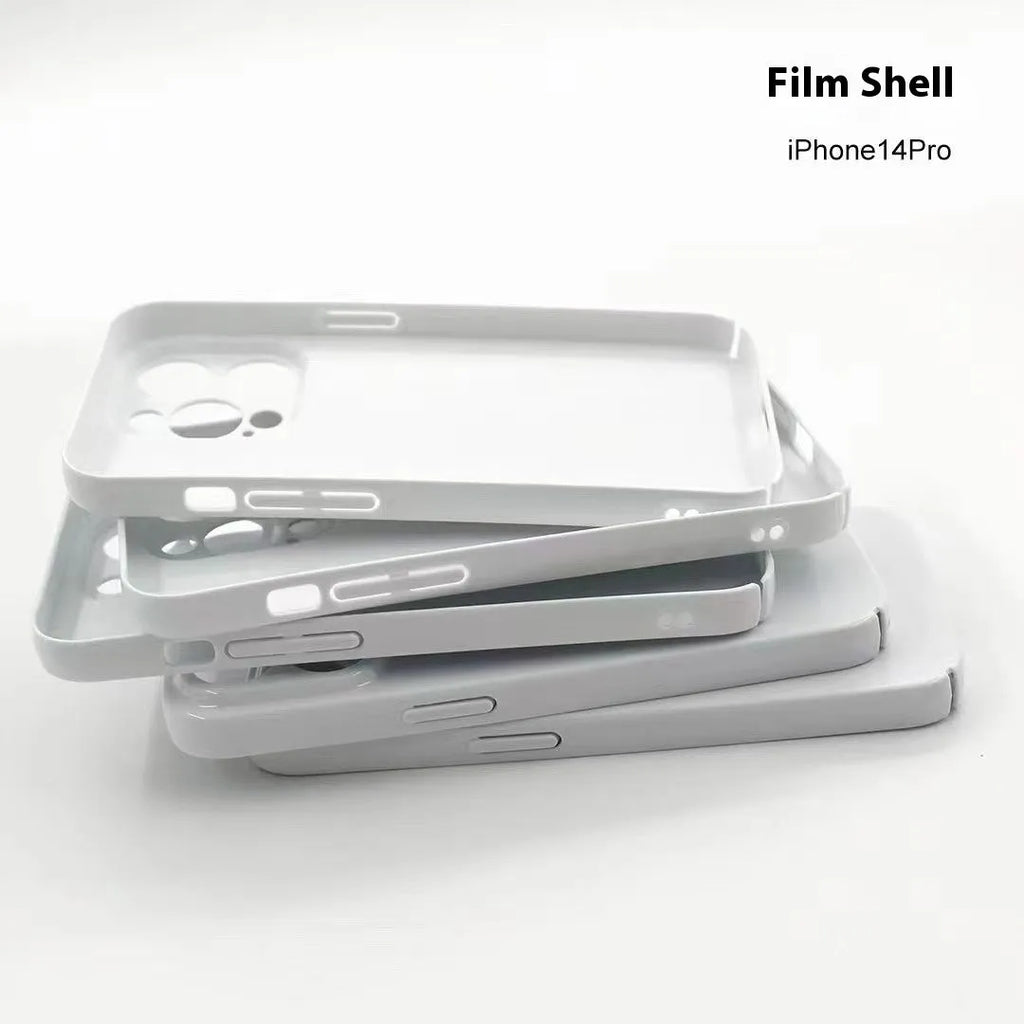 White double-layer glossy magnetic film protective phone case for Apple iPhone with all-inclusive design