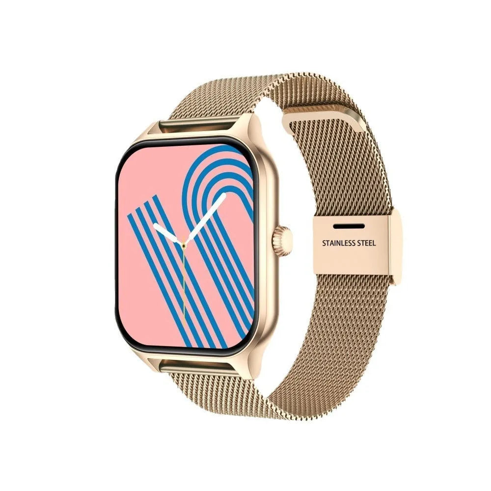 Multi-sport mode watch with alloy case, 12mm thick, available in rose gold, black, silver, or gold, gift box packaging