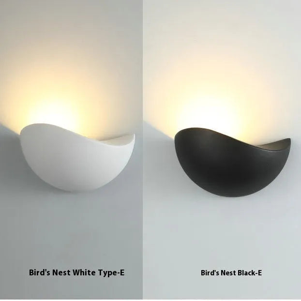 Black Bird's Nest design aluminium outdoor LED wall light with IP65 waterproof rating.