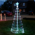 Multi-colour LED animated outdoor Christmas tree lights for garden decoration