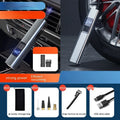 Wireless digital car inflator with vacuum cleaner function and emergency lighting