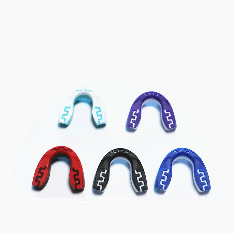 Adult boxing mouthguard with printed teeth pattern for martial arts protection