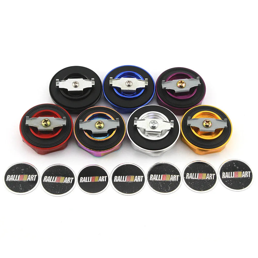 Aluminium alloy oil filter cap for Mitsubishi cars in a selection of six colours