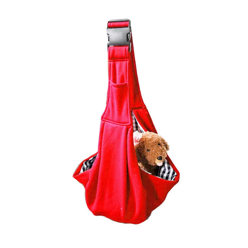 Adjustable shoulder strap dog pet bag in soft polyester material for dogs under 7.5kg