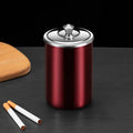 Stainless steel fly ash ashtray with cover and funnel in five colour options