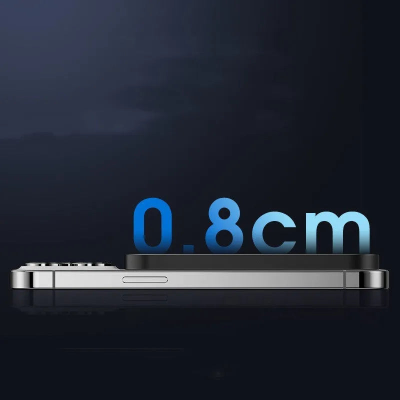 Magnetic wireless alloy power bank in titanium or black colour with creative design