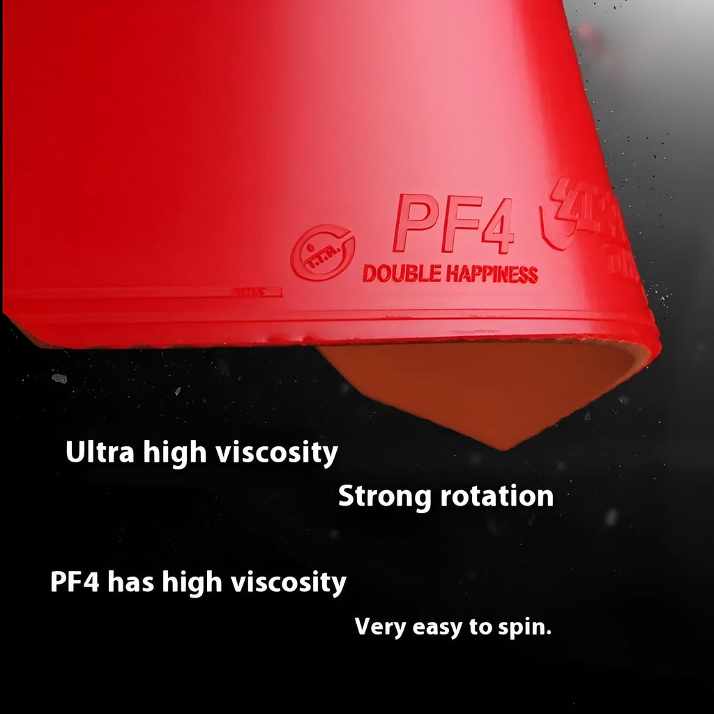 Fast Attack Sticky Classic-50 PF4-50 table tennis racket in red and black, showing anti-rubber surface.