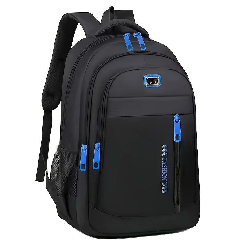 Commuter lightweight waterproof backpack made of Oxford cloth with 20-35L capacity, air pillow belt, in black colour
