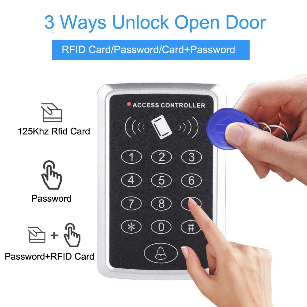 N-B03 ID card access control machine with 10 card buckles on a white background