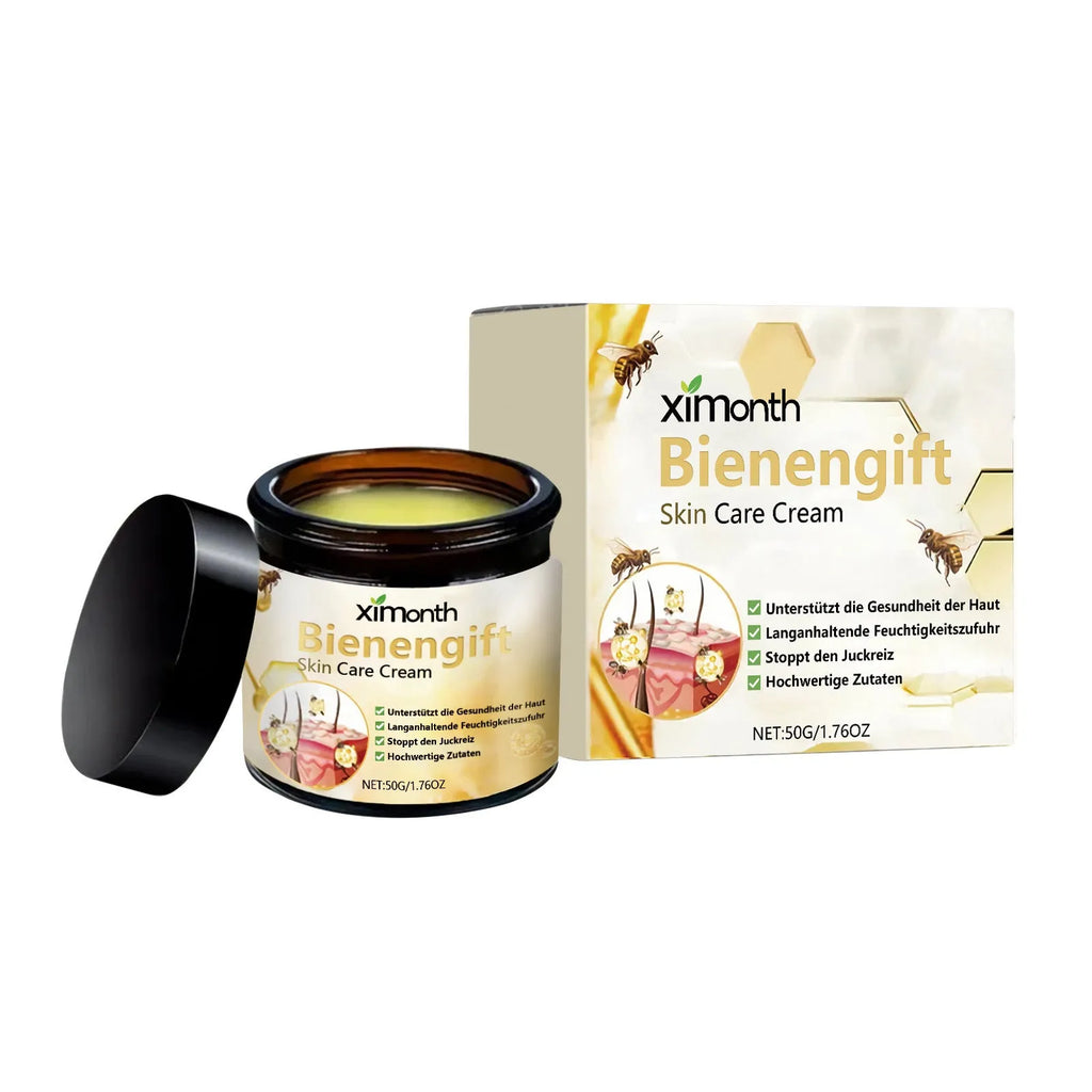 50g jar of bee venom and herbal blend moisturising cream for body and neck