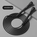Children's PVC skipping rope 280cm long, 5mm diameter, in black, blue, red, purple, or green.