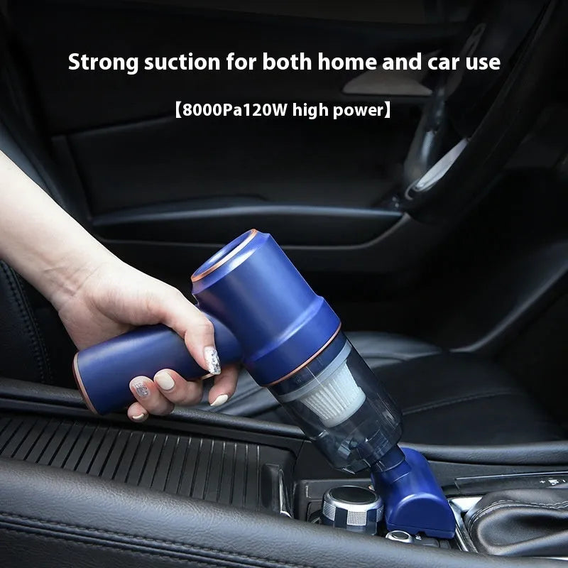 Wireless handheld car cleaner in upgraded Moran Blue with water absorption function