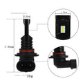 CSP high-power automotive LED fog lamp headlights with aviation aluminium housing and black finish