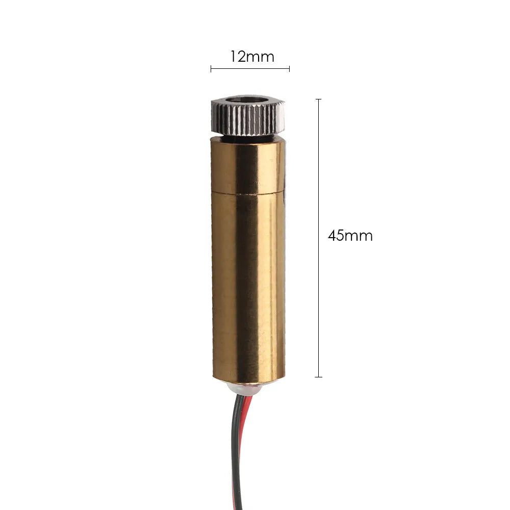 Yellow 12x45mm 445nm blue laser module with adjustable focus for CNC engraving machine accessories