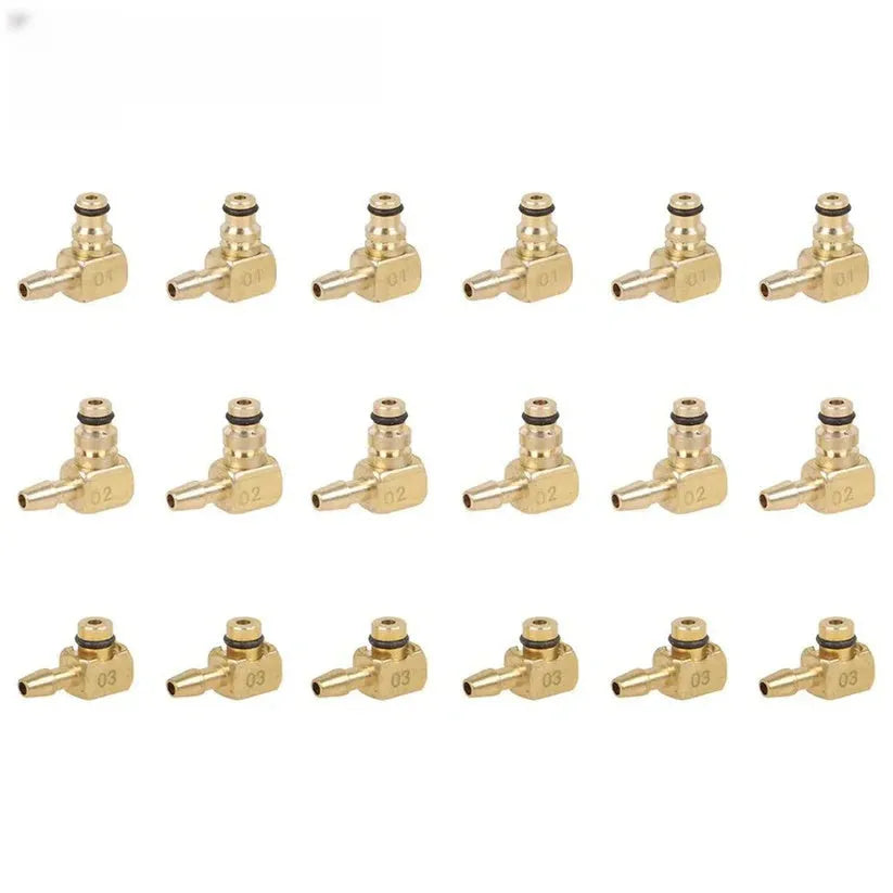 Brass and plastic fuel injection oil return measuring instrument for automotive diagnostics