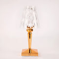 Portable touch projection night light with rose gold plating and acrylic holder
