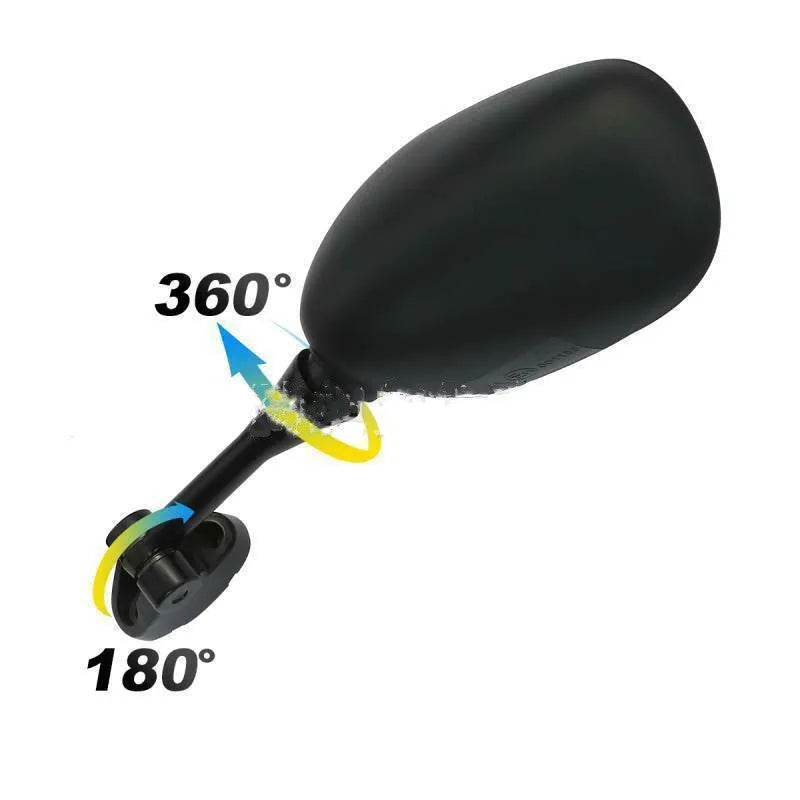 Pair of black plastic motorcycle rearview mirrors with reflector for Honda VFR800 2002-2008