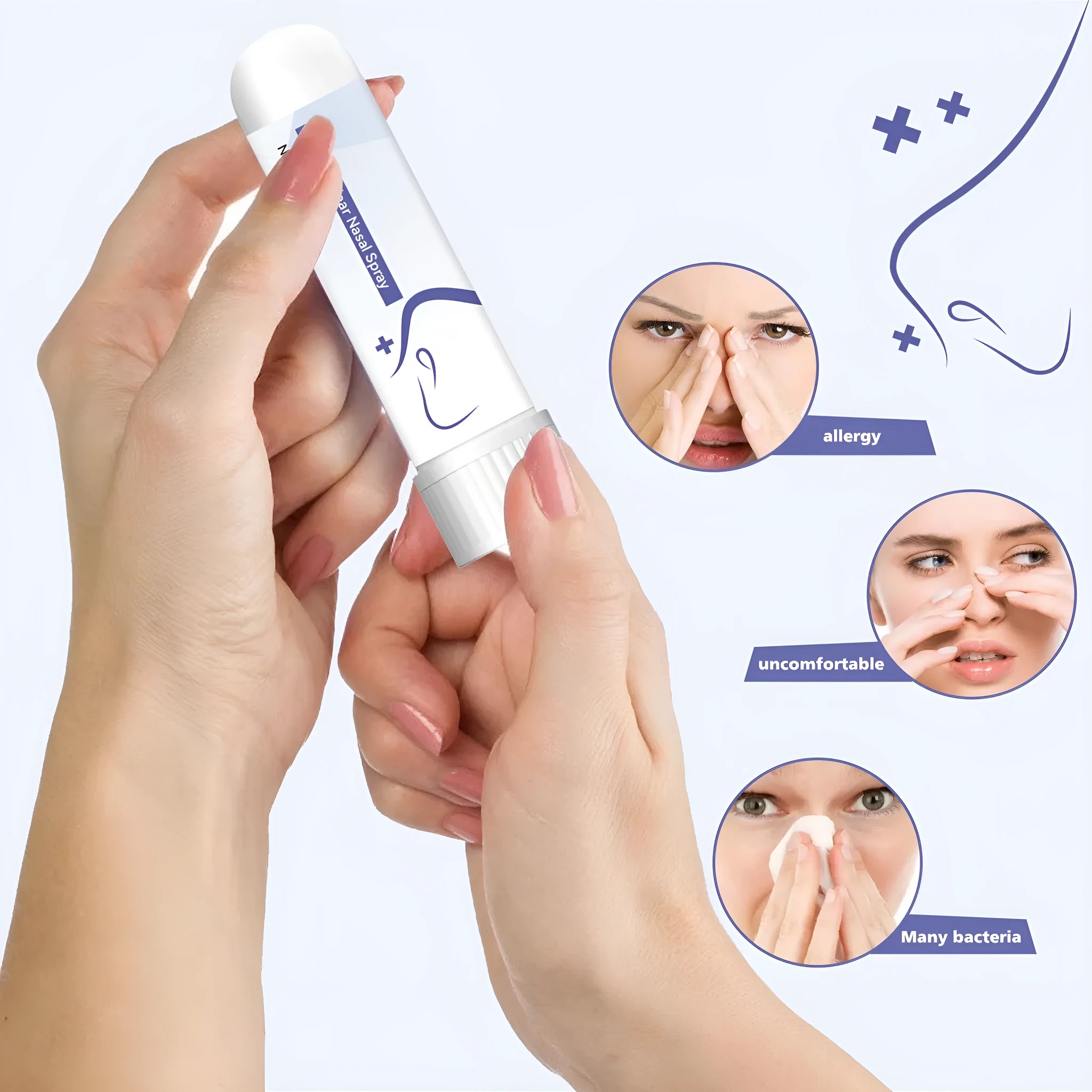 Manual nasal sucker device for infant care weighing 1g