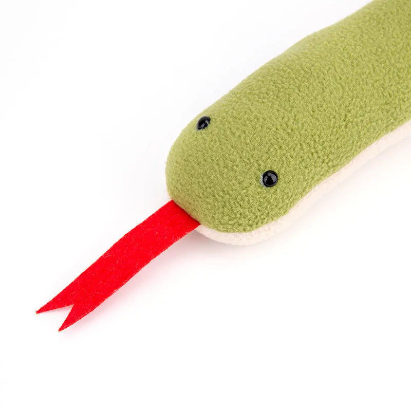 Snake snuffle toy for dogs, 85cm polar fleece slow feeder in snake shape on floor