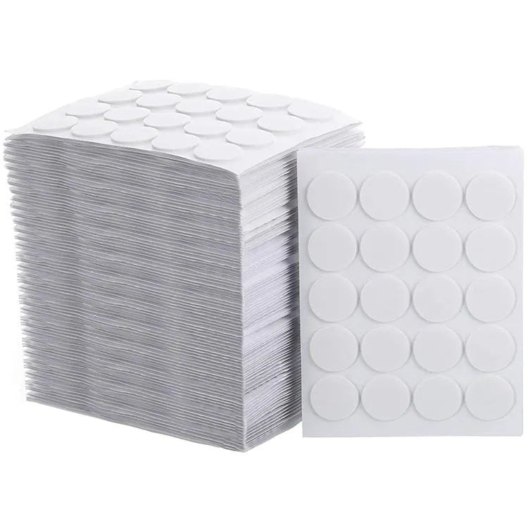 Round double-sided foam candle wick sticker in 15mm and 20mm dot diameters for soy wax candle making