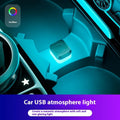 USB LED car atmosphere light in blue, red, and white, PVC construction, 5V