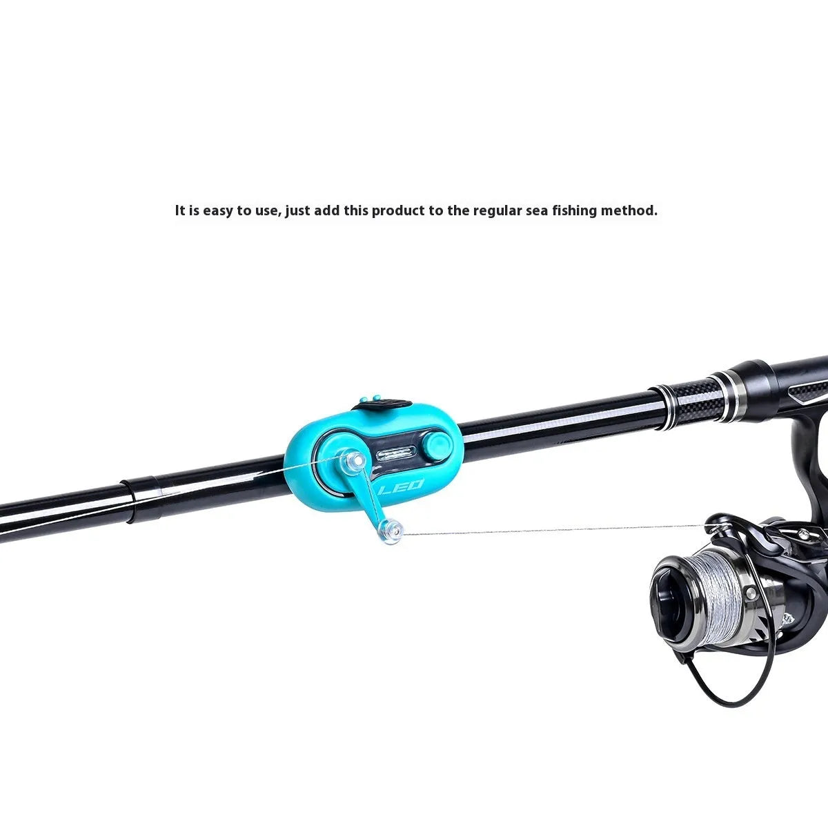Intelligent automatic night fishing rod alarm with induction lamp in black rocker style