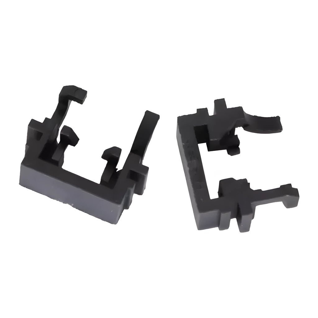 Black plastic Ford headlight adapter for H1 halogen to LED conversion