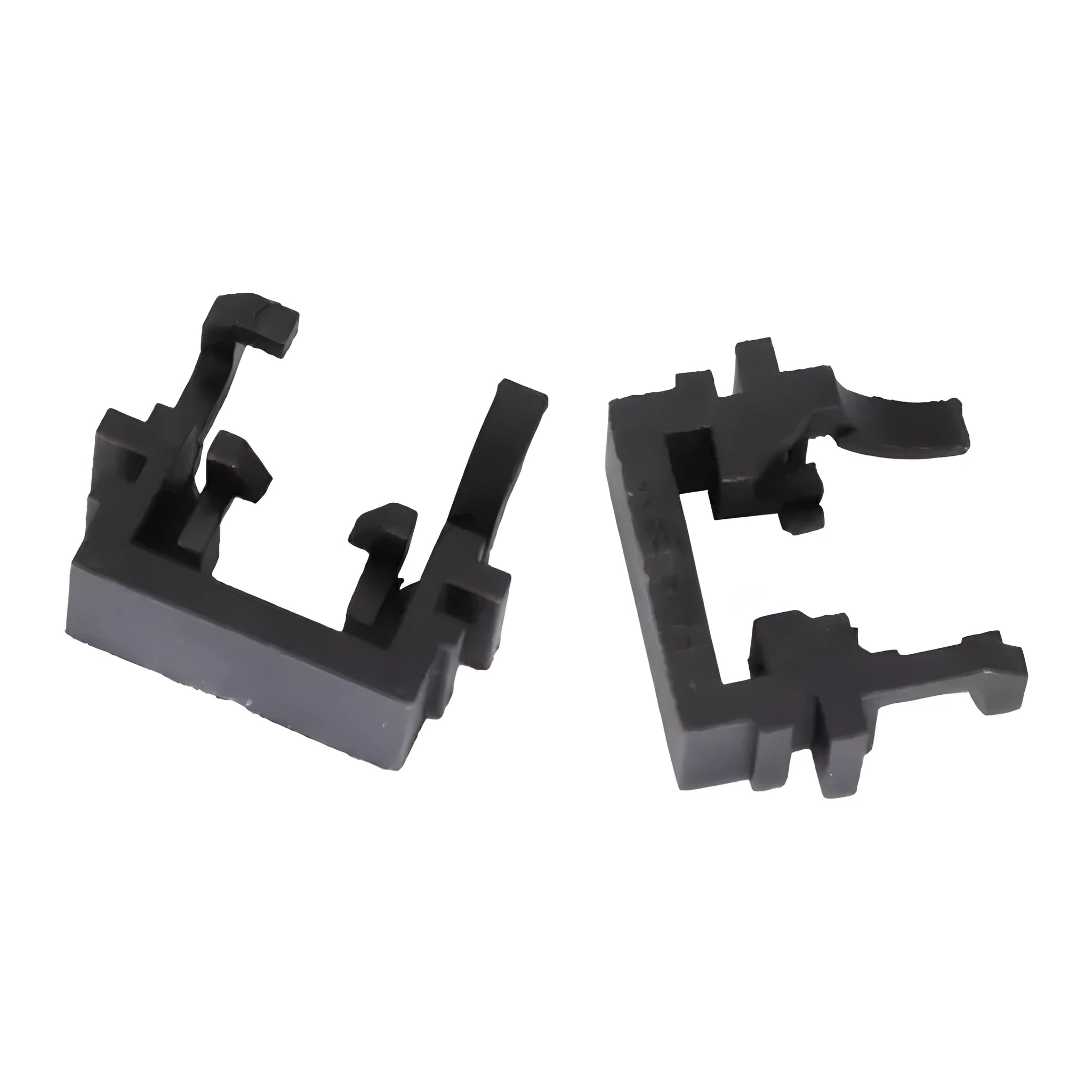 Black plastic Ford headlight adapter for H1 halogen to LED conversion