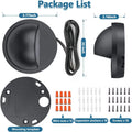 Low voltage outdoor step light for garden paths with platinum finish and compact 96mm x 55mm dimensions