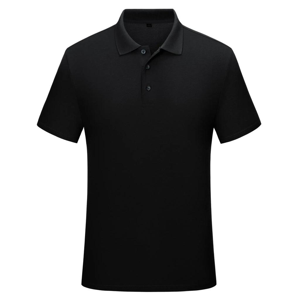 Solid colour cotton short sleeve polo shirt for office uniform, available in multiple colours