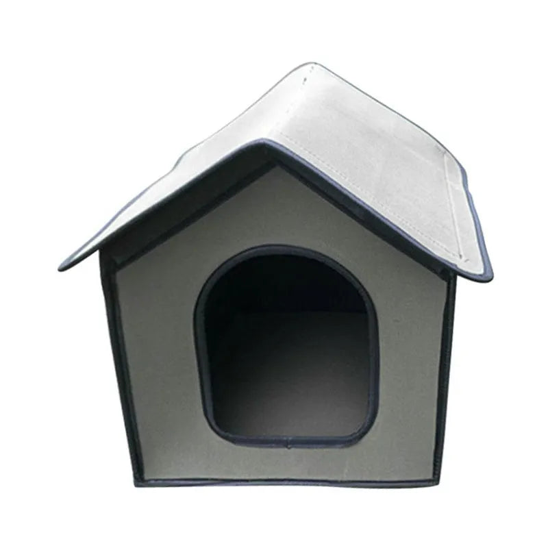 Waterproof outdoor pet kennel in camouflage colour for dogs and cats, made of chemical fibre fabric