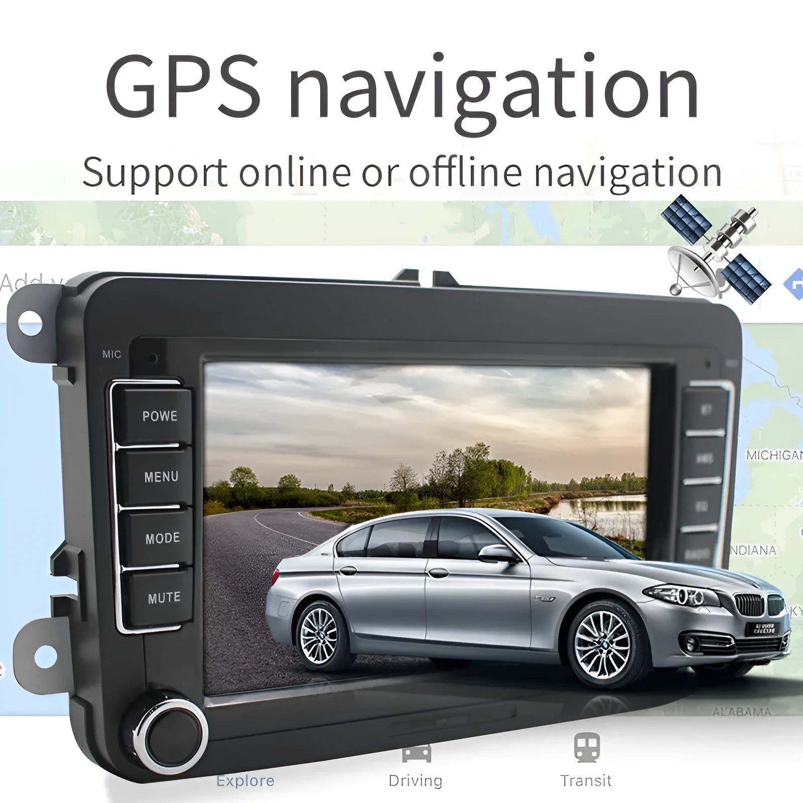 7-inch universal Volkswagen Android car stereo touchscreen head unit display