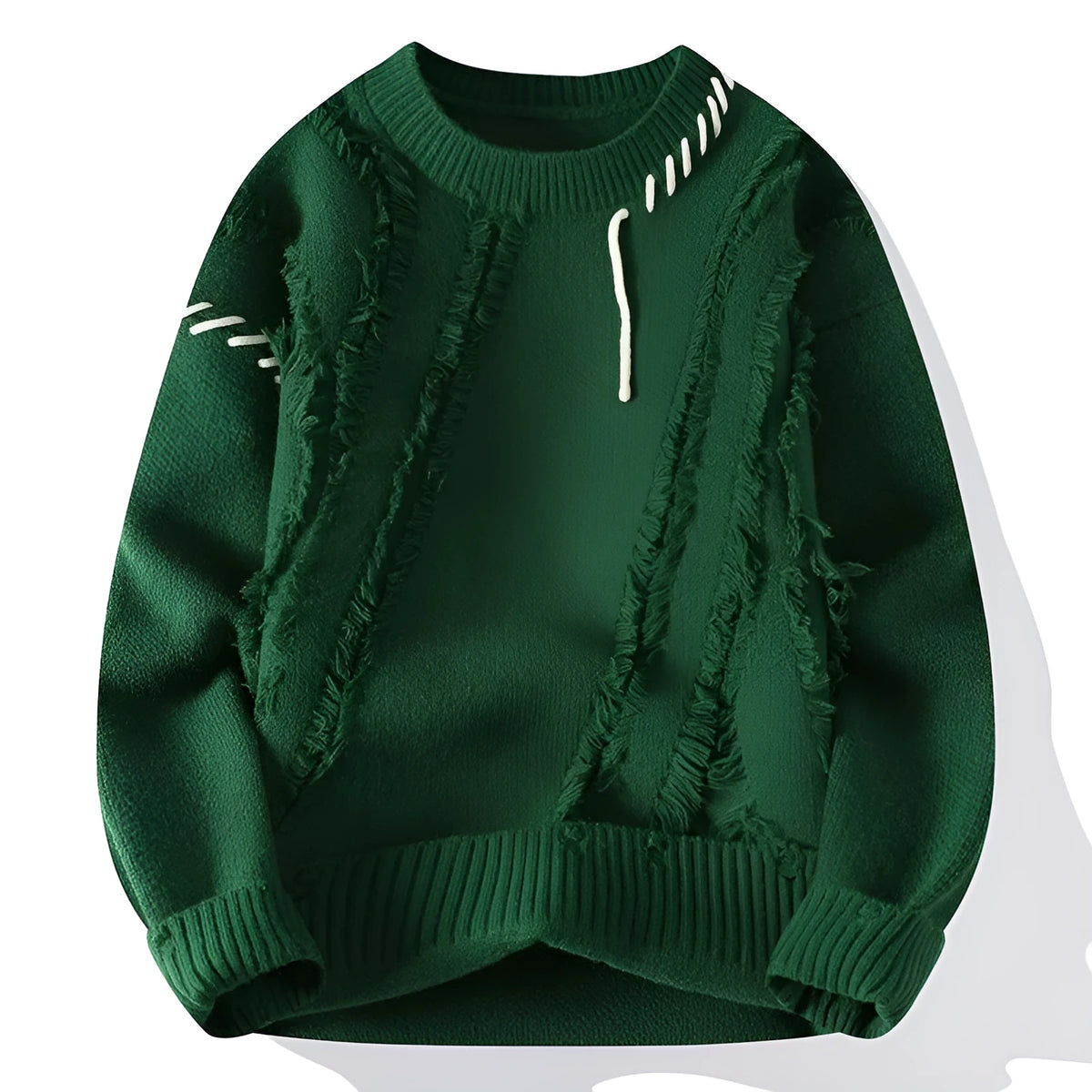 Crew neck pullover sweater in slim fit, acrylic blend, available in five colours, sizes 165 to 190, for autumn daily wear