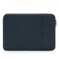 Waterproof polyester computer sleeve in black for 13-inch laptops with horizontal square shape