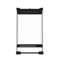 Transparent glass cylinder reptile enclosure for lizards and turtles on a white background.