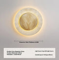 Yellow cave stone round silent wind wall lamp with tricolour light in a retro style for bedside or stairs