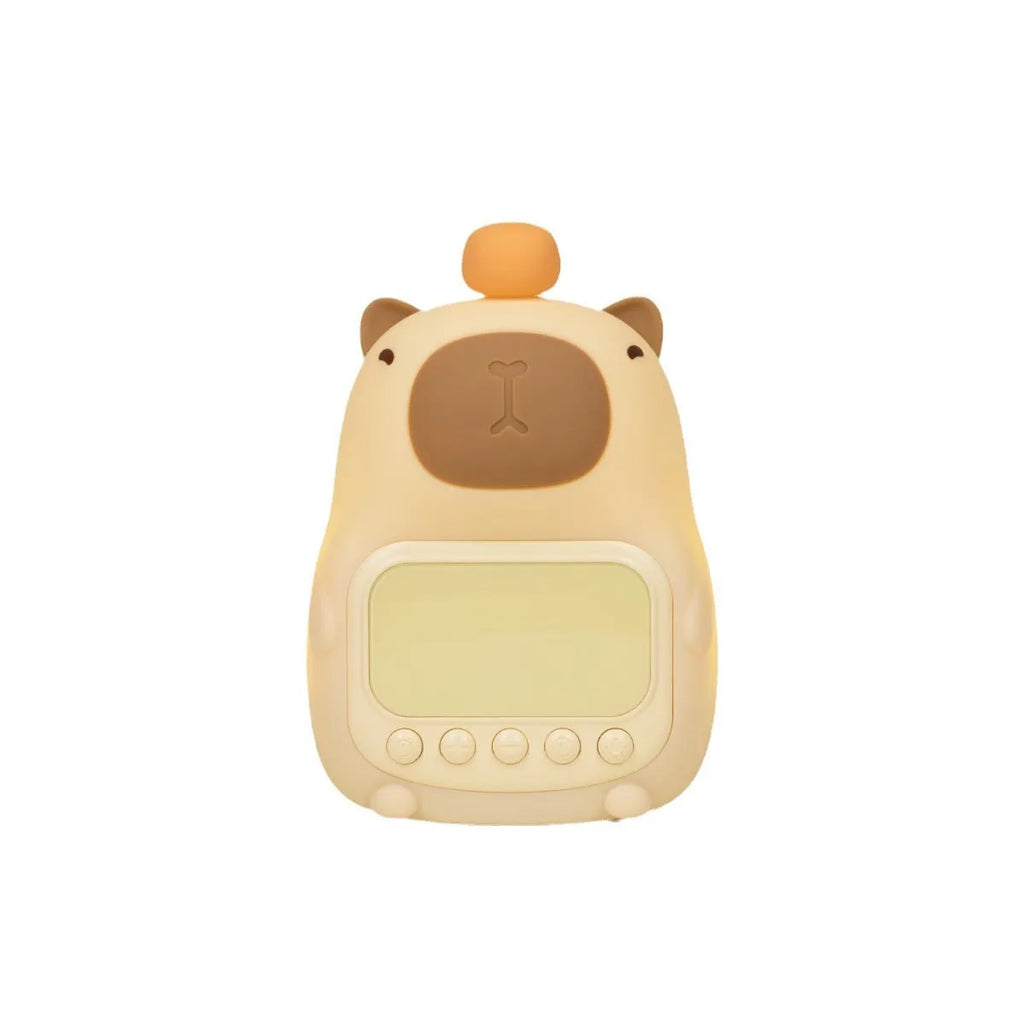Silica gel alarm clock small night lamp rechargeable dimming night light with 1500mAh battery