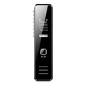 Black mini digital voice recorder showing one-touch button and two-colour display