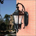 European-style solar courtyard lamp in black or bronze colour with remote control