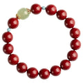 Purple gold sand cinnabar bracelet with geometric elliptical beads in 6mm, 8mm, or 10mm sizes.