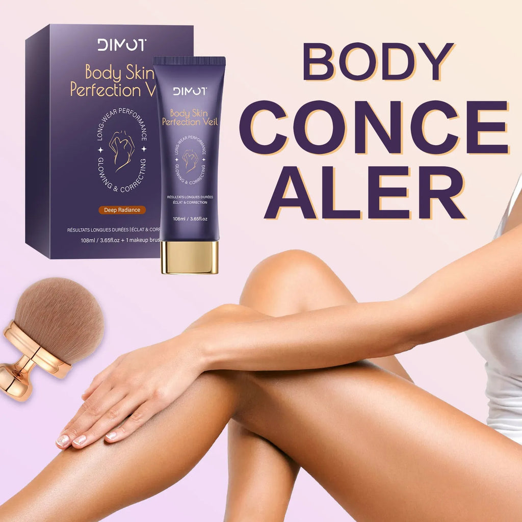 108ml waterproof body concealer tube with brush for tattoo and birthmark coverage in four shades