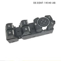 Black Ford Focus power window control motor with ABS housing and electrical connections