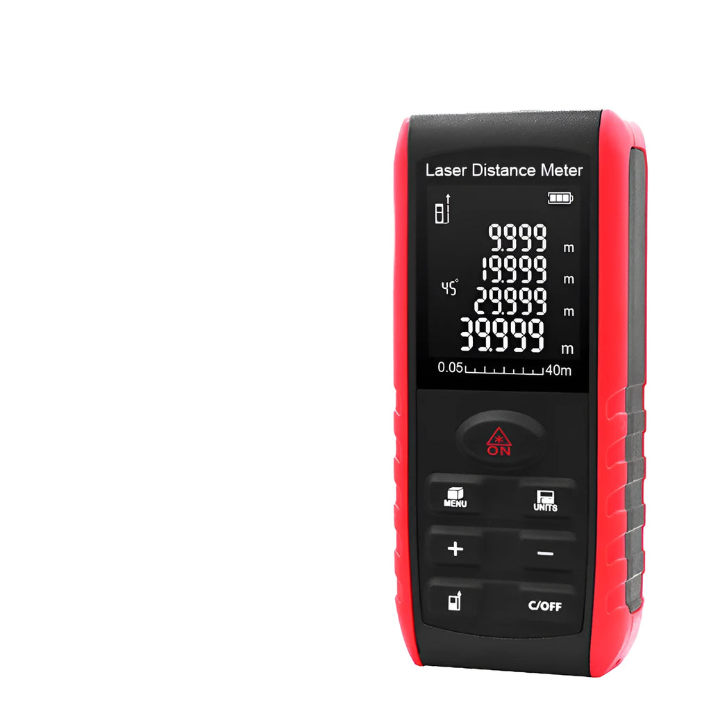 Hand-held laser range finder measuring instrument with compact ABS housing for decoration projects