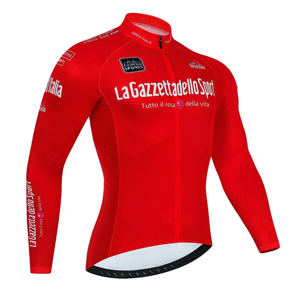 Men's long sleeve mountain bike cycling jersey in moisture-wicking fabric with patterned design