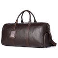 Men's large leather tote bag in black or coffee colour with single strap.