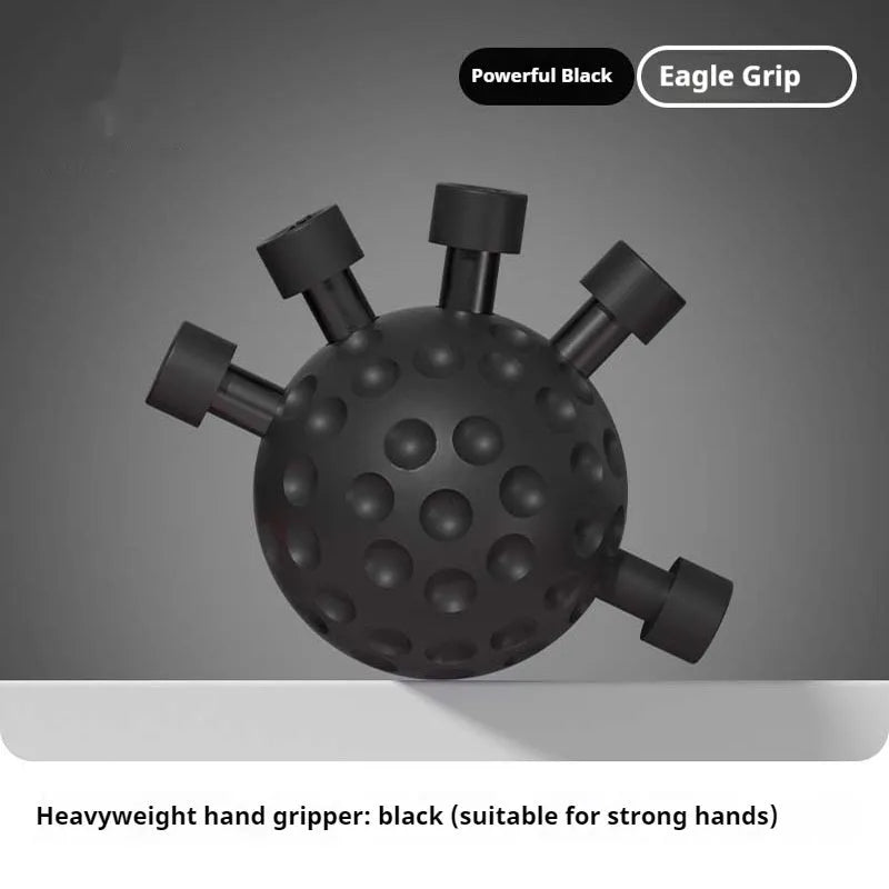 Eagle claw spring grip strengthener in black, 15cm by 18cm ABS construction for finger strength training