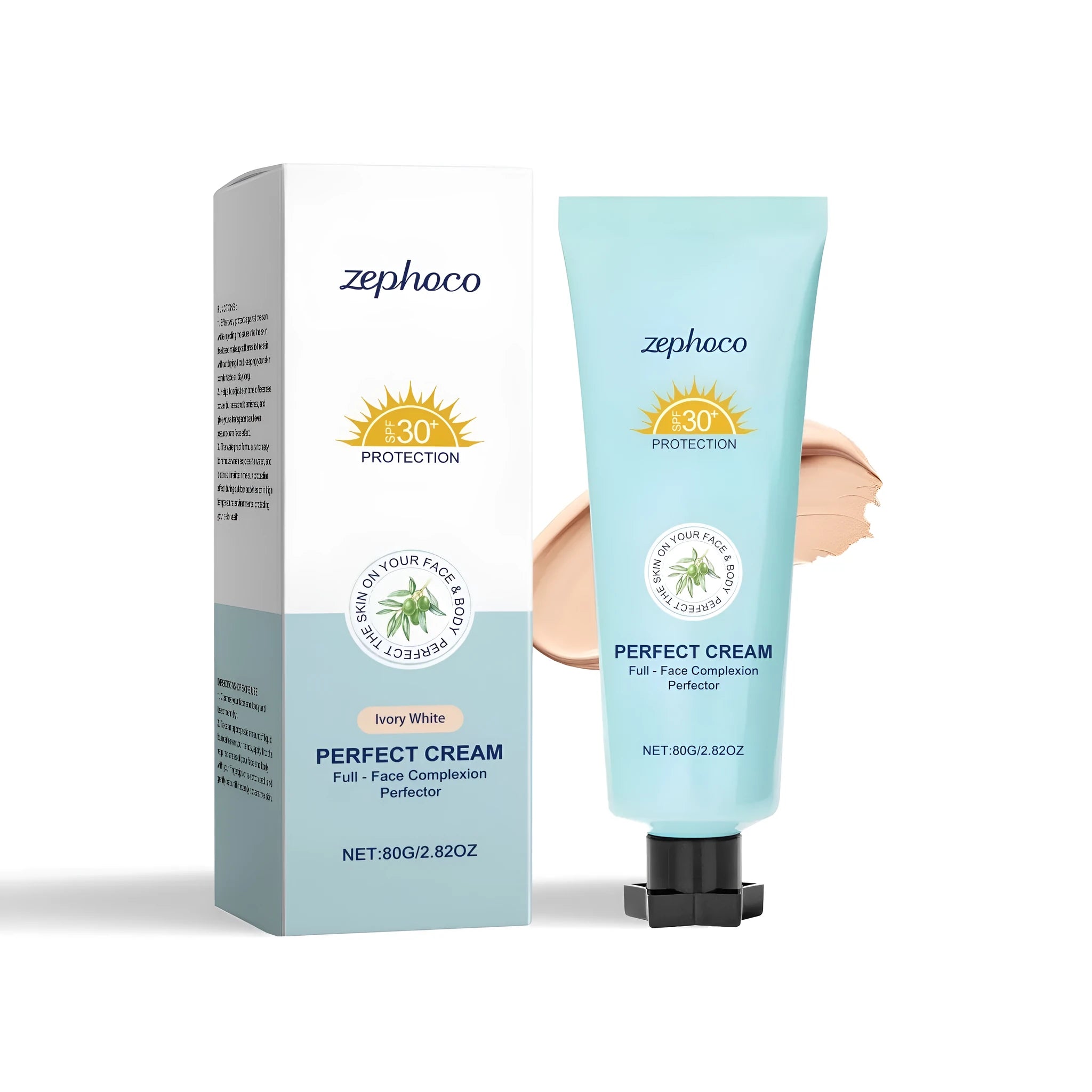 30ml bottle of moisturising sunscreen liquid foundation in three shade options.