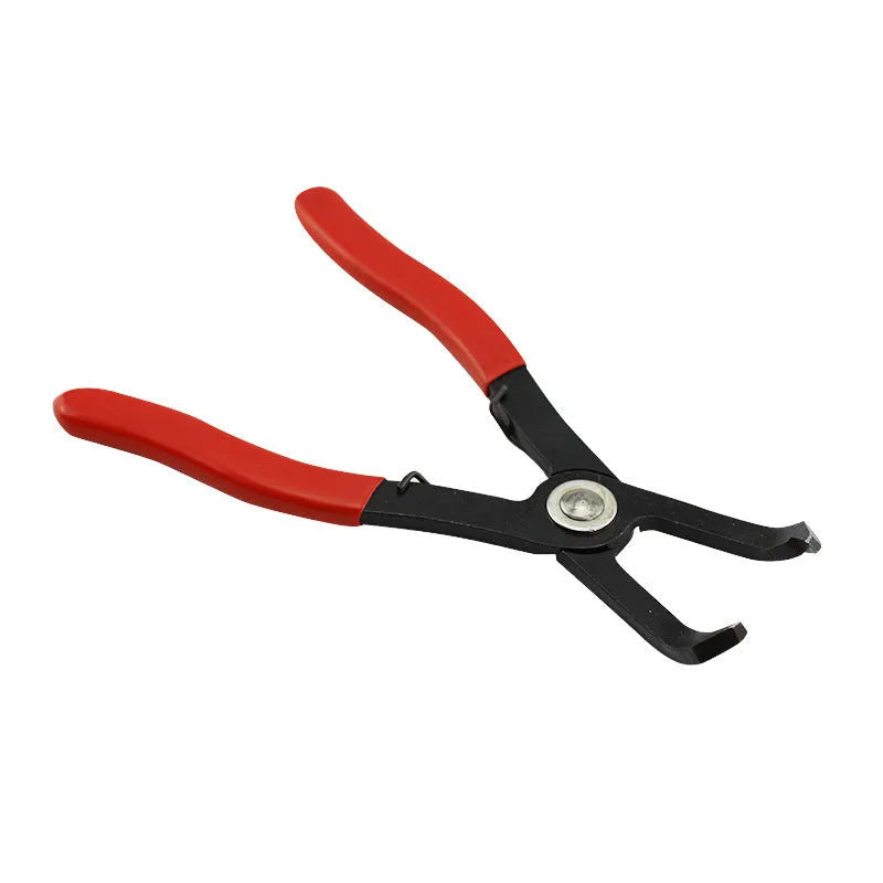 Red interior round nail removal pliers with PVC handles and 0-26mm adjustment