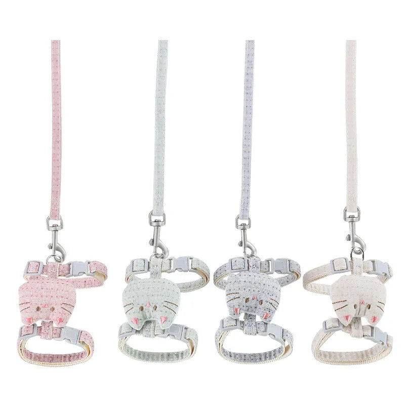 T-shaped cloth cat pulling rope toy with drawstring for interactive indoor play with cats